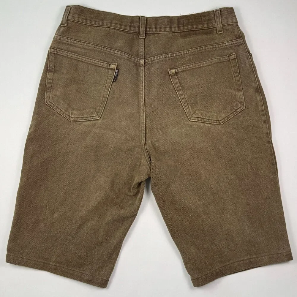 Vintage Gucci Denim Shorts 56 36 Brown 90s Designer Jorts